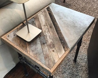 Woodcrete End Table