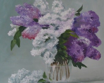 Bouquet lilac, Originabild, oil on canvas, 50x70cm