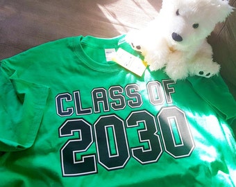 Class of 2030 or 2031 or 2029...for kids starting Pre-K or Kindergarten also optional print on the back Grades K through 12th for Handprints