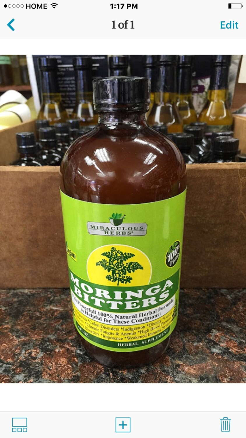 Moringa Bitters Detox & Energy Beverage 16 fl oz Natural