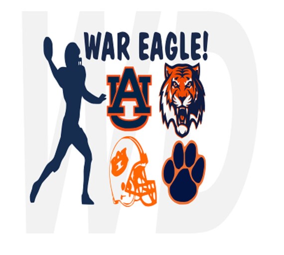 Auburn football war eagle svg dxf eps cutting by