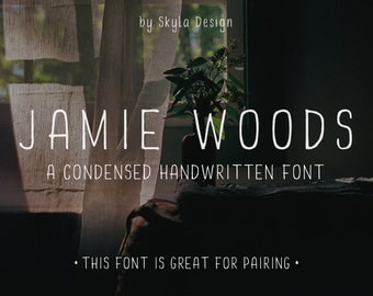 Handwritten font, Condensed font, Tall font, Script font download, hand lettered font, logo font, marker font, cute font, Sleek font
