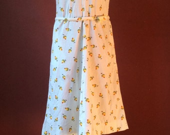 1960/70s Floral White Sundress.