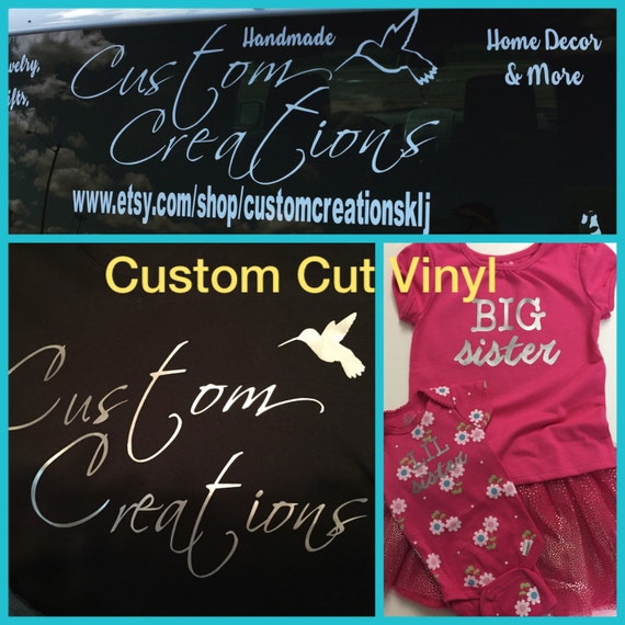 Custom Cut Vinyl Ironons and Decals by CustomCreationsKLJ on Etsy