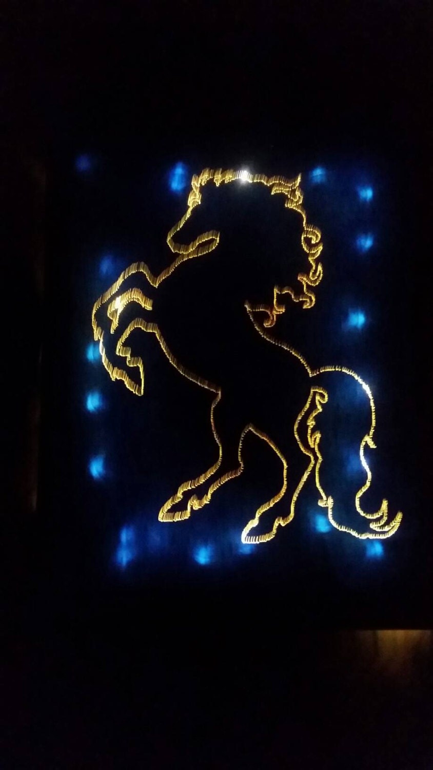 Light up horse canvas by KatiesCraftandlights on Etsy