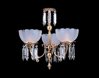 Victorian Chandelier Jenny 3 - 20" wide x 20" long, 3 lights