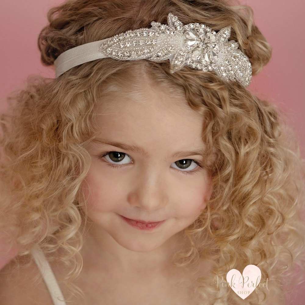  Flower  Girl  Headband  Rhinestone HeadbandBaby headbands 