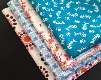 Double Sided 100% Cotton Fabric Napkin Set (4)