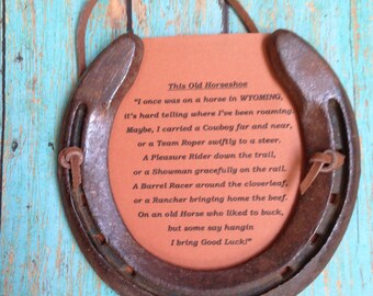 Wyoming horseshoe with poem