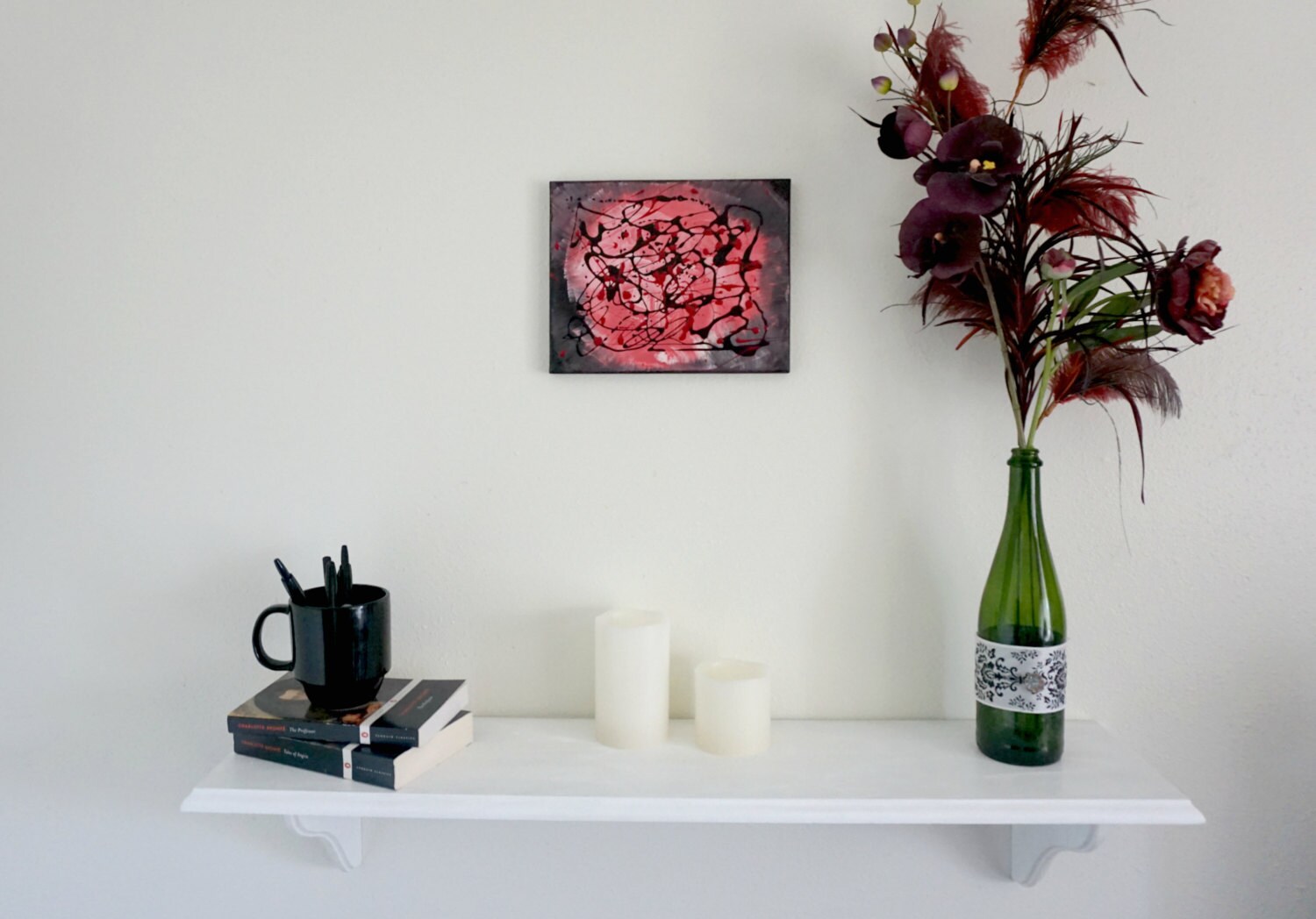 Custom Abstract Black & Red Painting by DreamscapeArtistry on Etsy