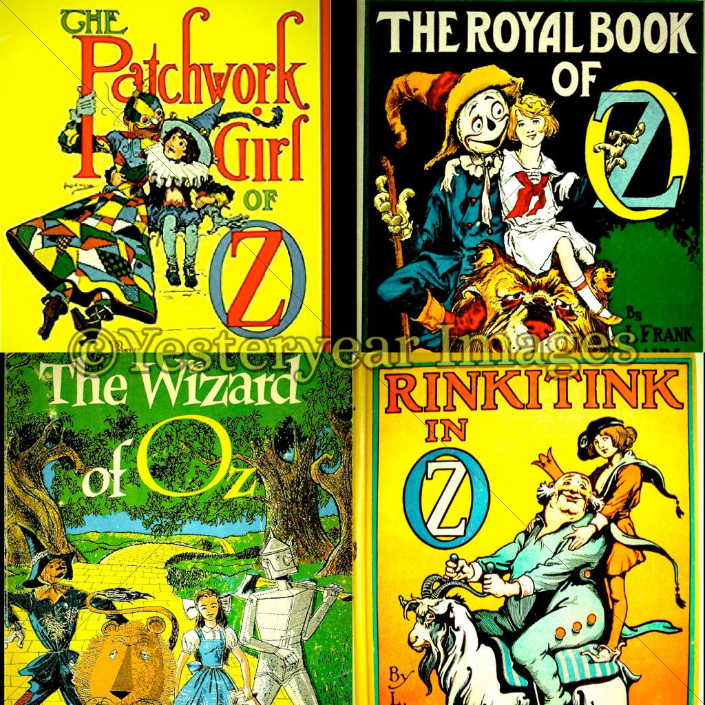 Vintage WIZARD of OZ Book Covers Printable Digital Images