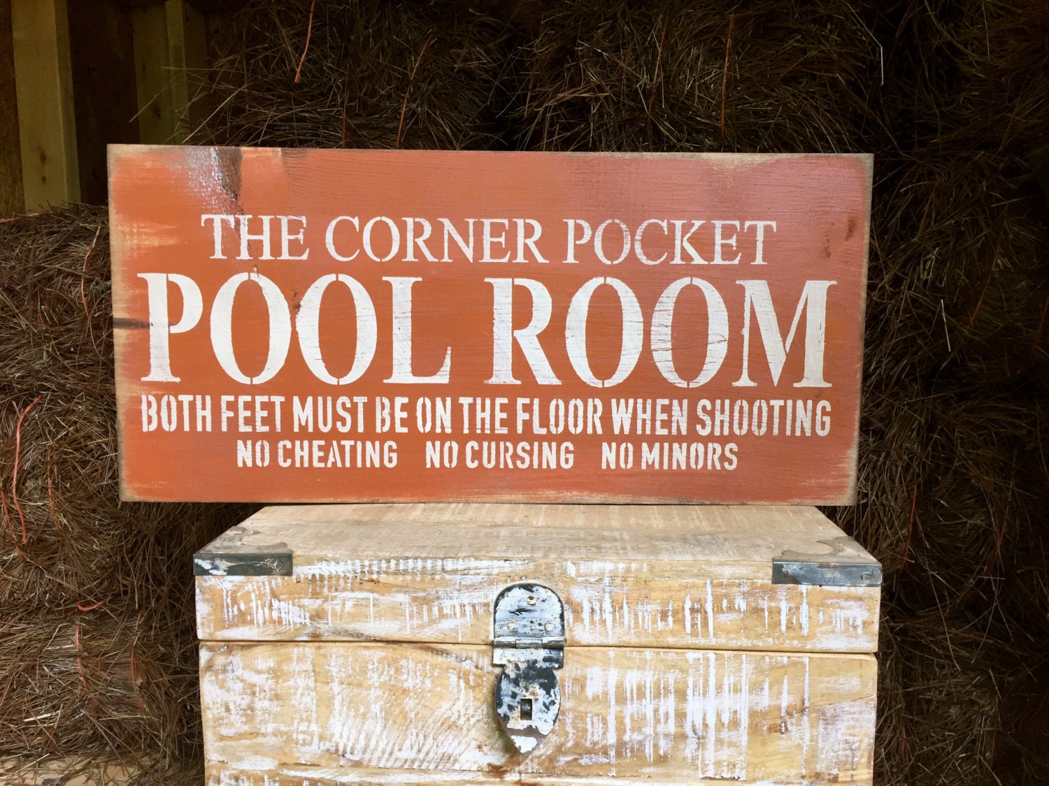 Corner Pocket Pool Room Game Room Decor Man Cave Sign Pool