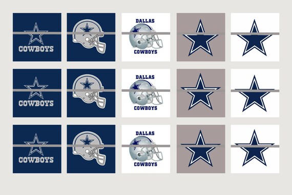 15 Precut DALLAS COWBOYS 1 Inch Squares Photo by MacsCraftSupplies