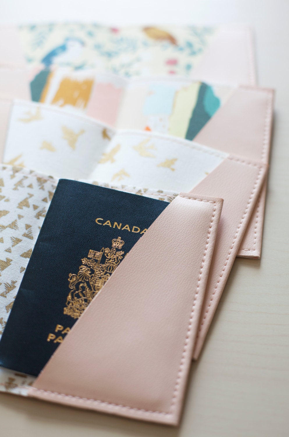 Pink passport holder passport case vinyl by amarincollection