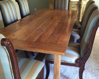 Items similar to Farmhouse table in white scrubbed pine on Etsy