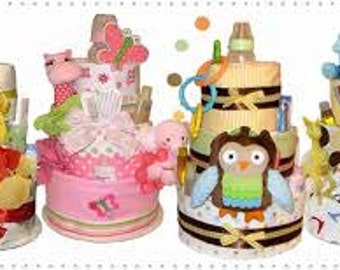 Diaper Cake Surprise 2 Tier *baby sbower or reborn gift*