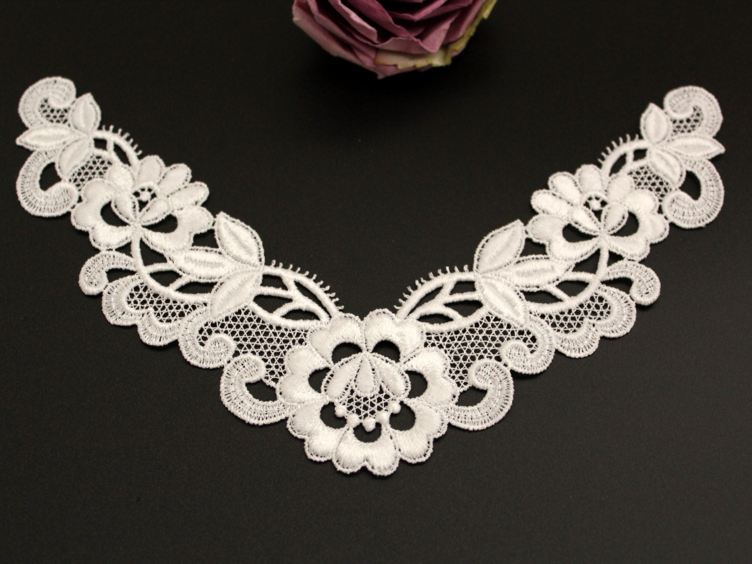 Swiss embroidery white Lace Appliques