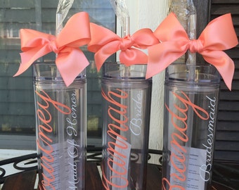 Personalized Tumbler, Personalized Wedding Gift, Personalized Gift, Wedding Tumblers, Bridesmaid Gift, Wedding Favor, Bridesmaid Tumbler