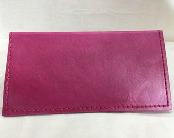 Pink Pearl Leather checkbook cover