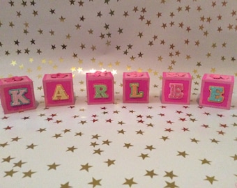 Custom Wood Baby Blocks Decor