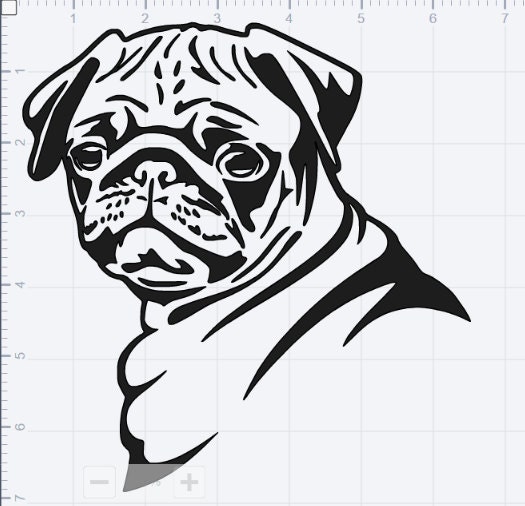 Download 2 Pug Designs SVG EPS DXF Studio 3 Cut by EbroideryandSVGzone