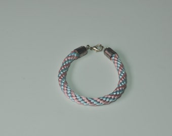 Knitted cord bracelet