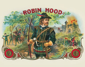 Heroic Outlaw Robin Hood and his Merry Men Sherwood Forest Antique Advertising Art HQ Limited Edition Giclee Home Wall Decor Print