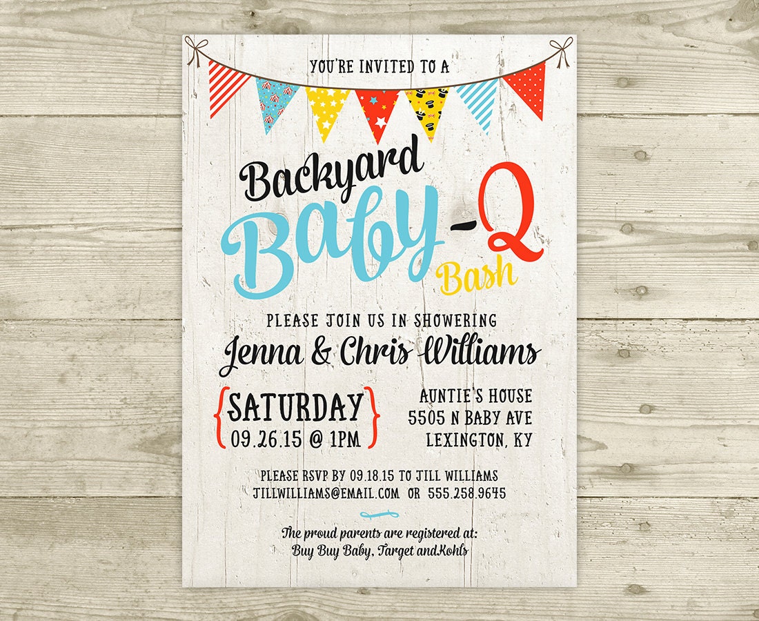 Coed Bbq Baby Shower Invitations 6