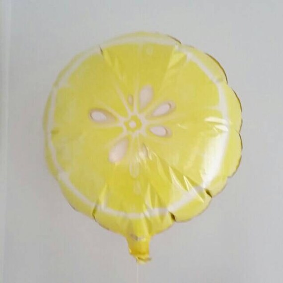 Items similar to 18" Lemon Mylar Balloon, Fruit Party Balloon, Summer