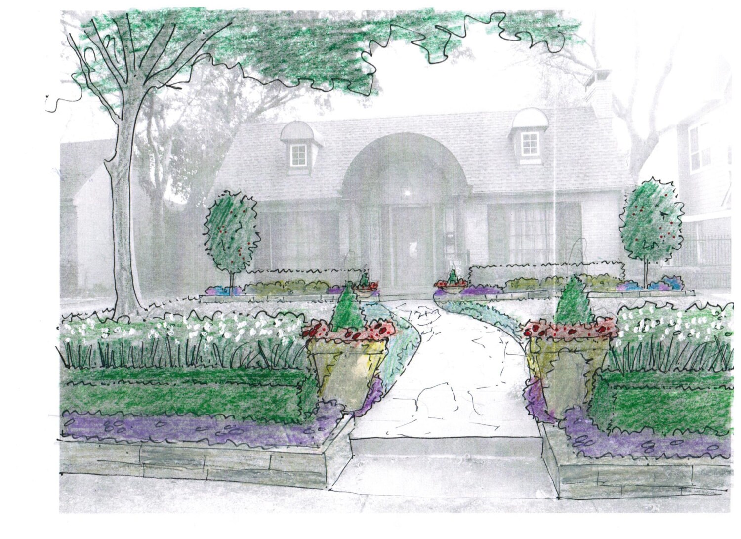 Traditional Southern Landscape Design for Front and Back Yard