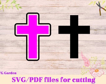 Cross Svg Files - Cross Silhouette Cutting Templates, Clipart SVG Digital Designs Cut files for Silhouette, Cricut - Svg Pdf Christian