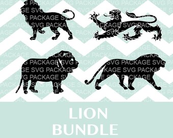 Lion SVG Bundle, Lion bundle, Lion Clipart SVG, Png, DXF, Cutting Files Svg, Lion clipart, Lion clipart, Lion png, Lion png, Cat svg, tiger