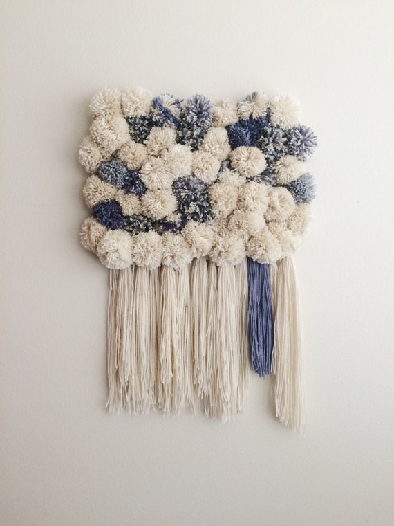 Large pom pom wall hanging