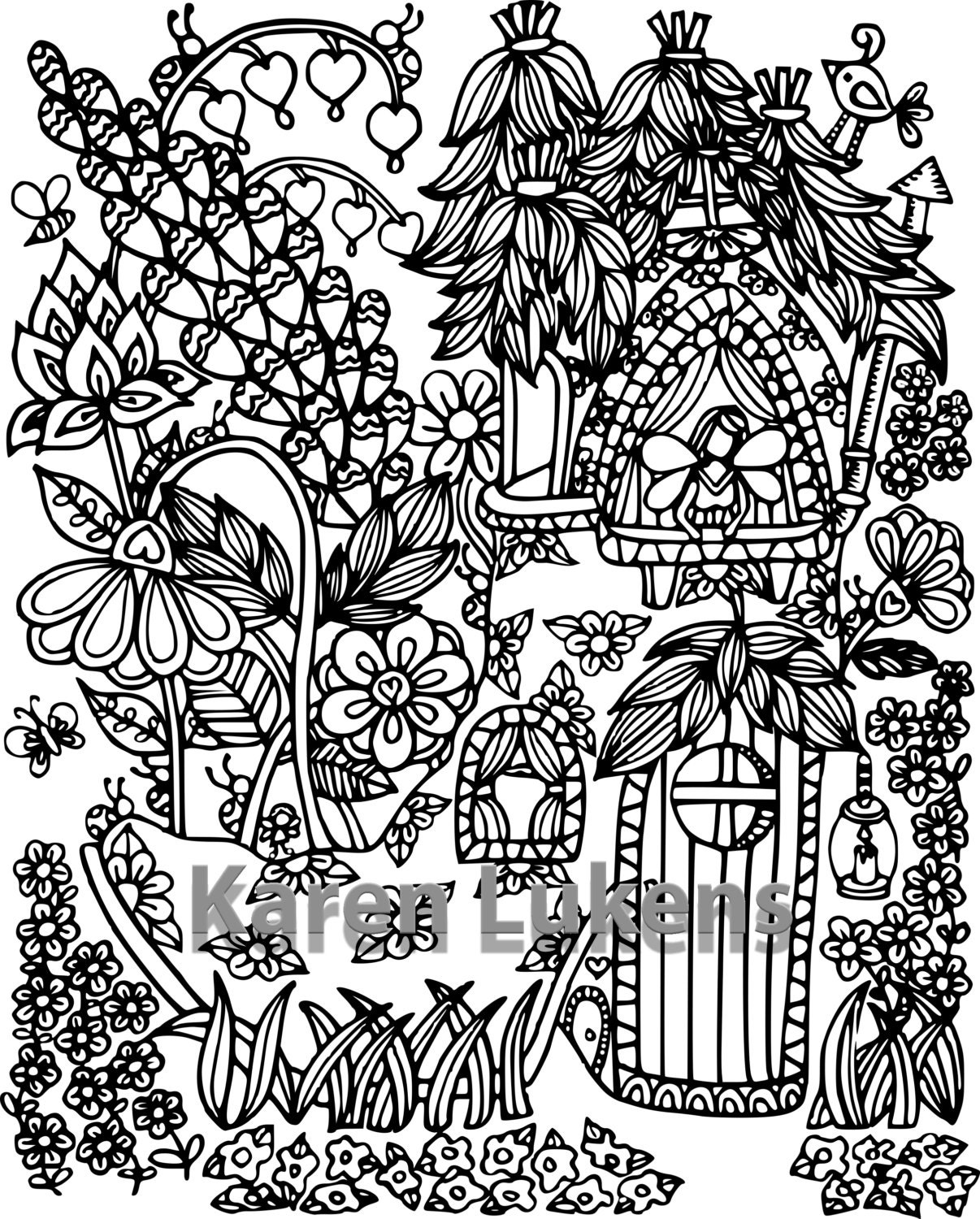fairy houses coloring pages printable - photo #20