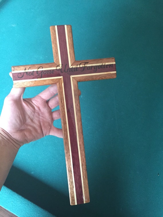 Brazilian purple heart custom wood cross