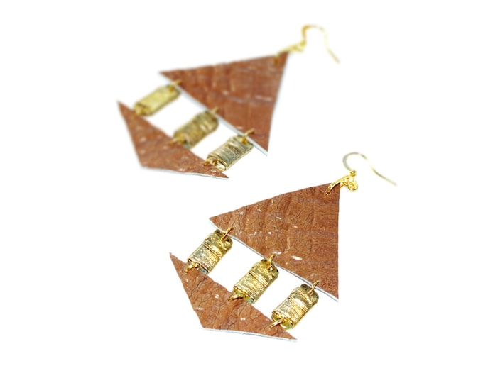 Leather Earrings, Croc Earrings, Stylish Earrings, Earrings, geometric earrings , fashion jewelry