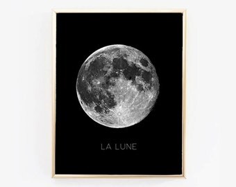 Moon Wall Art moon printable la lune print moon print moon wall art Moon Wall Art moon printable la lune print moon print moon wall art