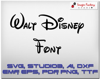 Disney font SVG cuttable Alphabet and Numbers Svg Dxf Eps TTF Cricut Design Space, Silhouette, Digital Cut Files, Instant Download
