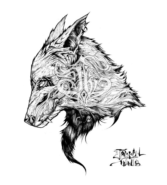 werewolf original drawing and illustration pen and ink