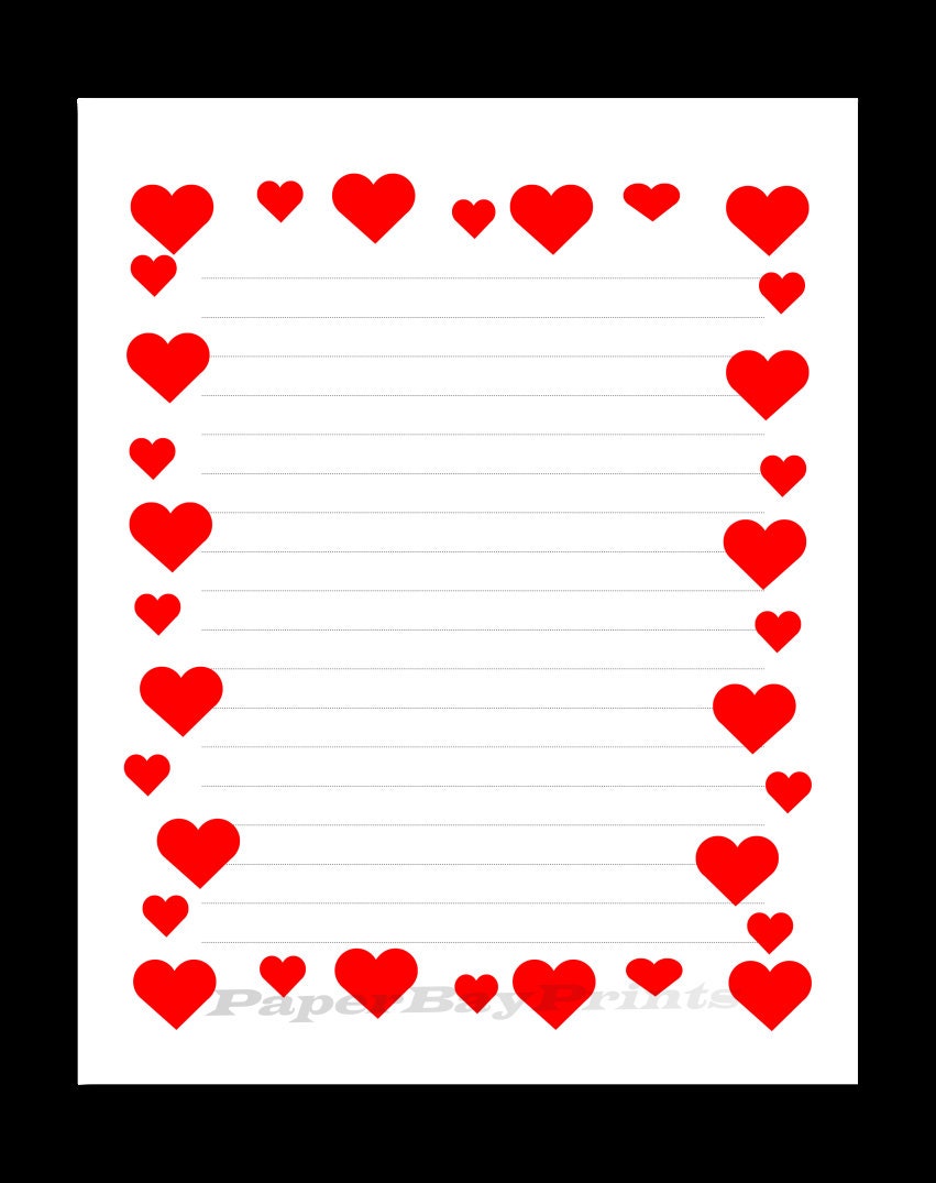 Paper With Hearts Printables