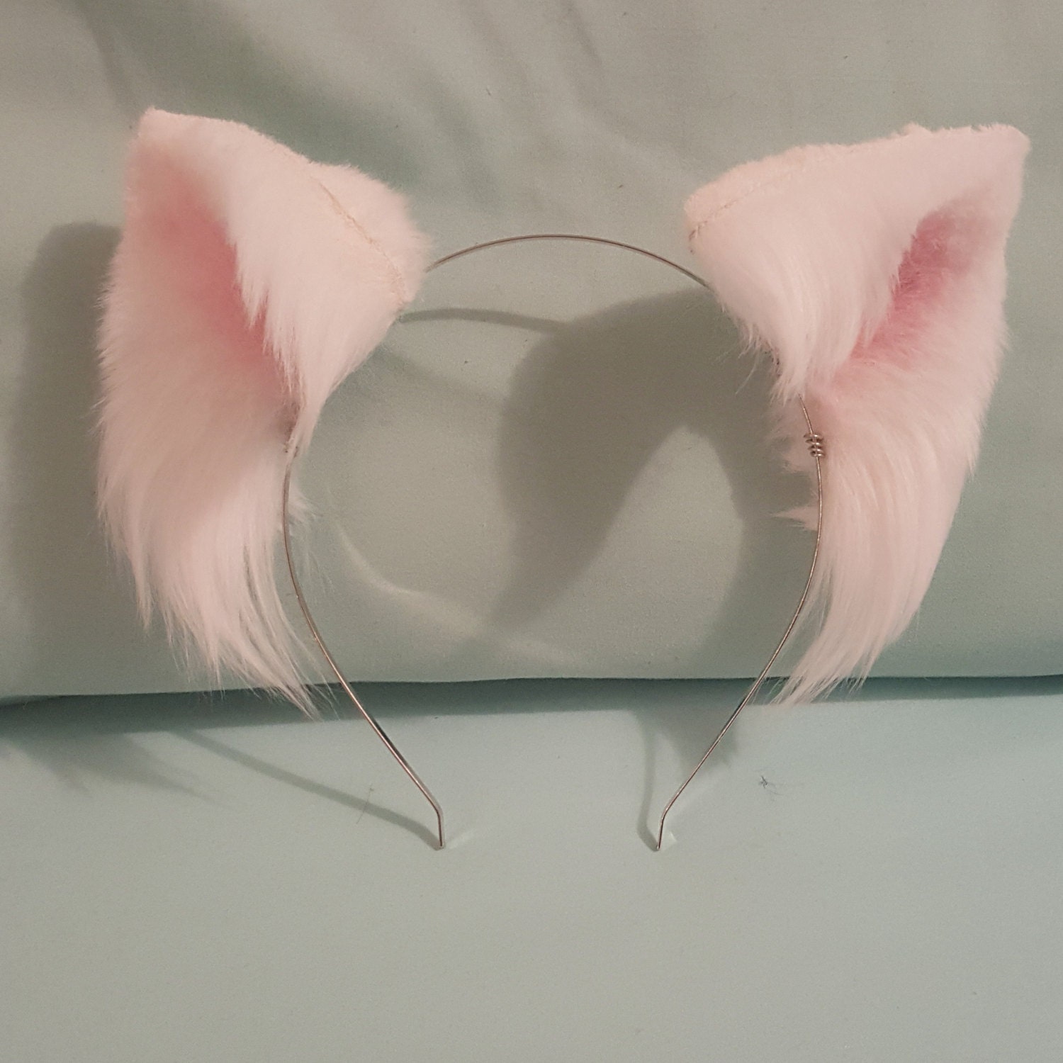 White cat ears by kittenandcutie on Etsy