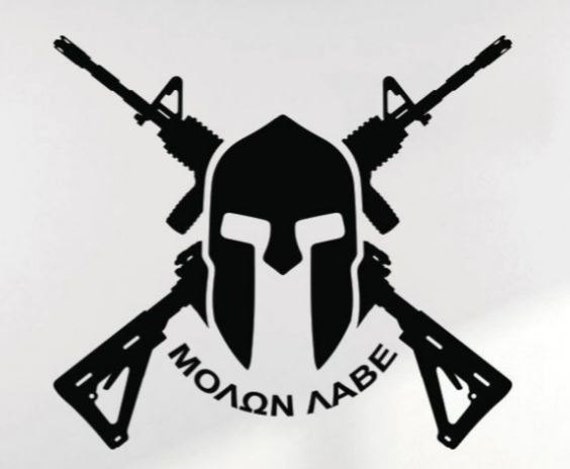 Items similar to Molan Labe Spartan with Rifles Decal on Etsy