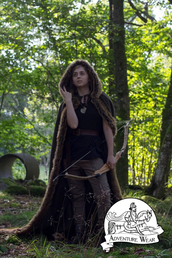 The Hunter Cloak Cape Adventure Wear Medieval Costume Fantasy