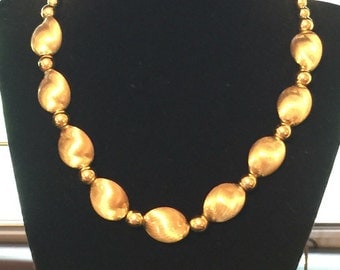 Park Lane Charming Oval Gold Tone Beaded Choker Necklace
