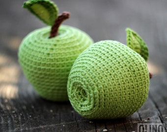 APPLE Crochet Pattern PDF - Crochet apple pattern, Amigurumi apple crochet pattern Crochet fruit pattern Crochet food patern Play Food Apple