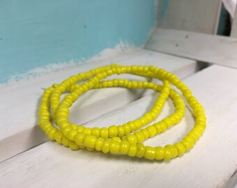 Yellow Seed bead bracelet