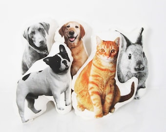 CUSTOM PET PILLOW, Large 17'', custom pet photo pillow, personalized pet pillow, custom dog pillow, custom cat pillow, custom pet portrait