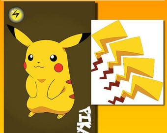 Pokemon, pokemon birthday, Pin the Tail on Pikachu -Pokemon party game- pikachu game- pokemon go- pikachu birthday - pokemon printable