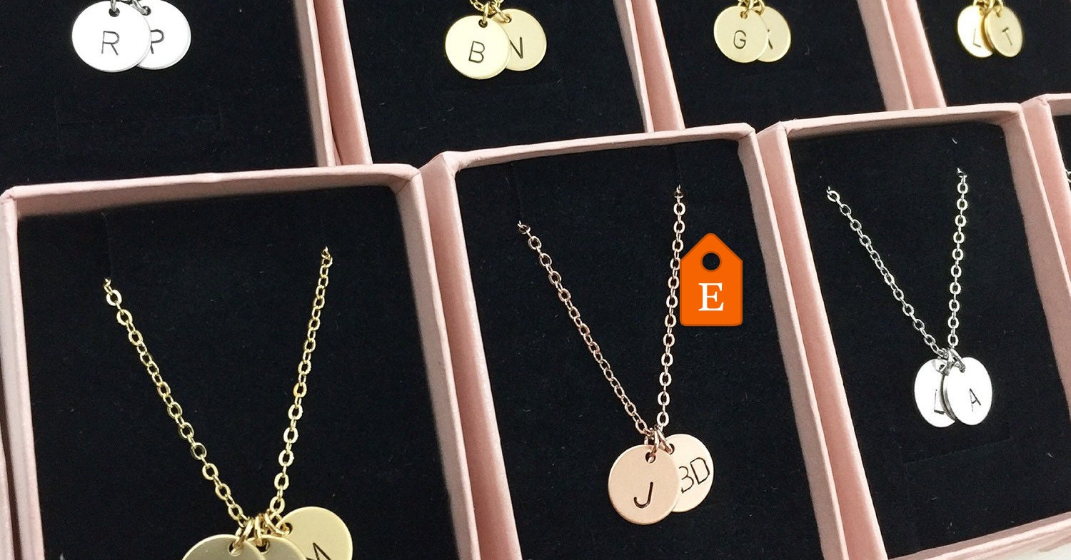 Personalized Necklace Initial Necklace Dainty charm necklace
