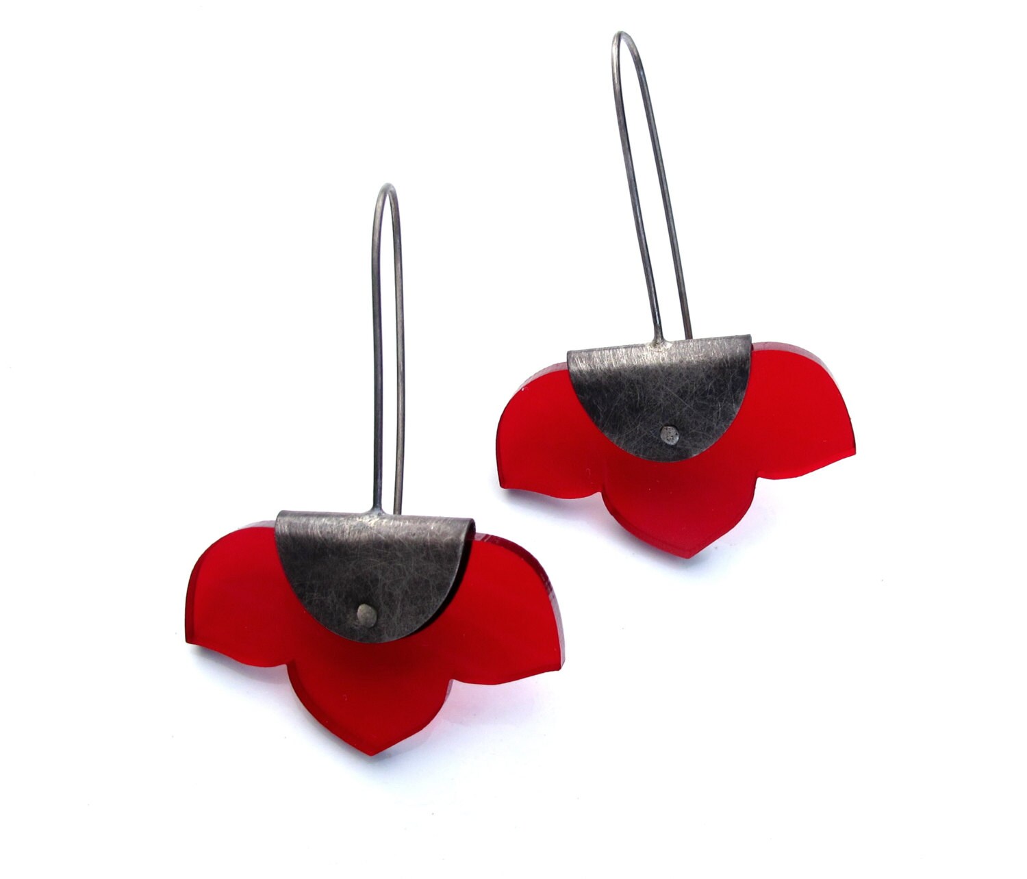 Pinned Kikyo Earrings acrylic and sterling silver Your